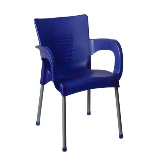Ayder (UĞUR) Sandalye %100 Bahçe Balkon Sandalyesi Koyu Mavi