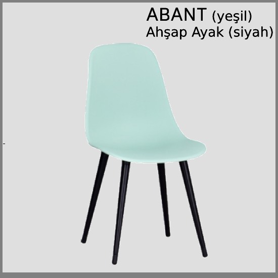 Abant (YEŞİL) , Ahşap Siyah Ayaklı