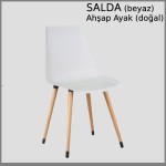 Salda (BEYAZ) Ahşap Ayaklı