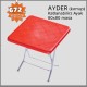 Ayder 80X80 CM Masa Kırmızı Katlanır Metal Ayaklı %100 Orijinal (HAM MADDE)