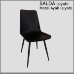 SALDA  (SİYAH) ,  Metal Siyah Ayaklı