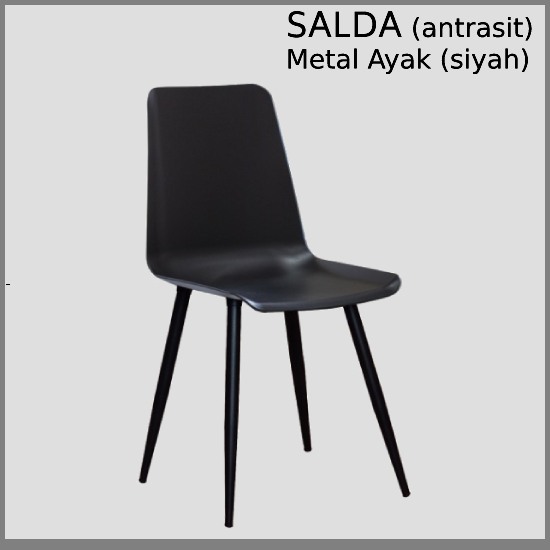 SALDA  (ANTRASİT) , Metal Siyah Ayaklı