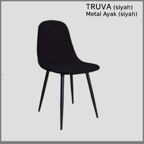 TRUVA (SİYAH) ,Metal Siyah Ayaklı