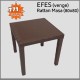 Efes (RATTAN) Masa 80X80 Cm Venge Camsız Ekonomik