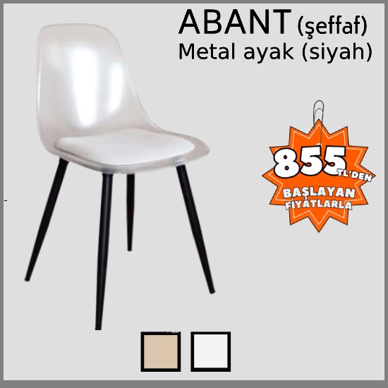 Abant (ŞEFFAF BEYAZ) Sandalyeler