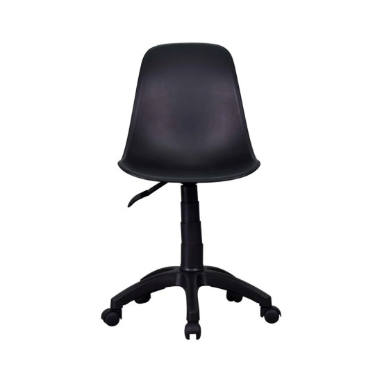 Estelia Abant Siyah Plastik Ayaklı Çalışma Sandalyesi