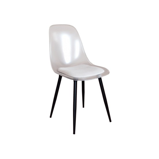 Estelia Abant Ahşap Ayaklı Şeffaf Sandalye