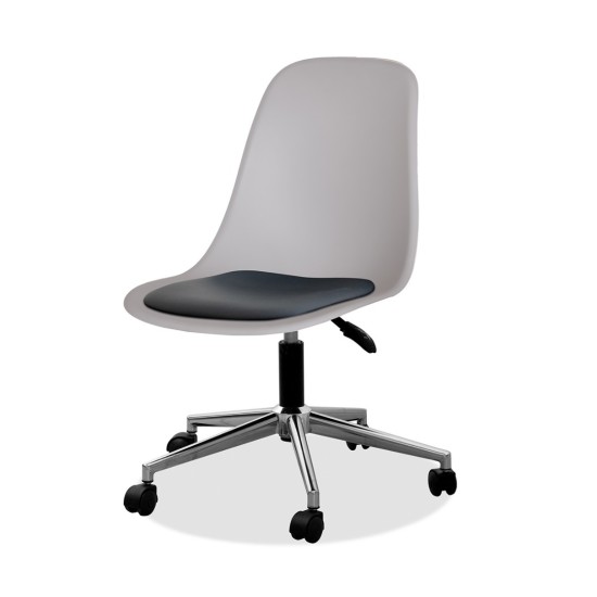 Estelia Abant Krom Ayaklı Çalışma Sandalyesi Minderli