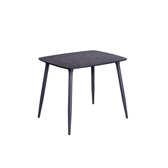 Estelia Truva 90x70 Cm Siyah Metal Ayaklı Masa