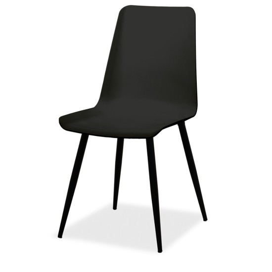 Estelia Salda Siyah Metal Ayaklı Sandalye