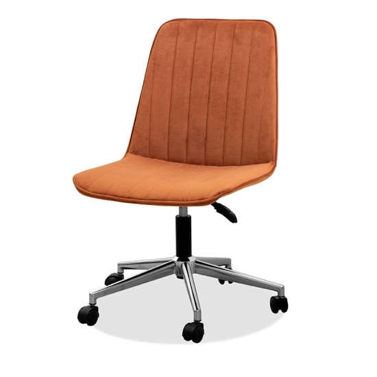 Estelia Kapadokya Baby Face Döşemeli Krom Ayaklı Çalışma Sandalyesi