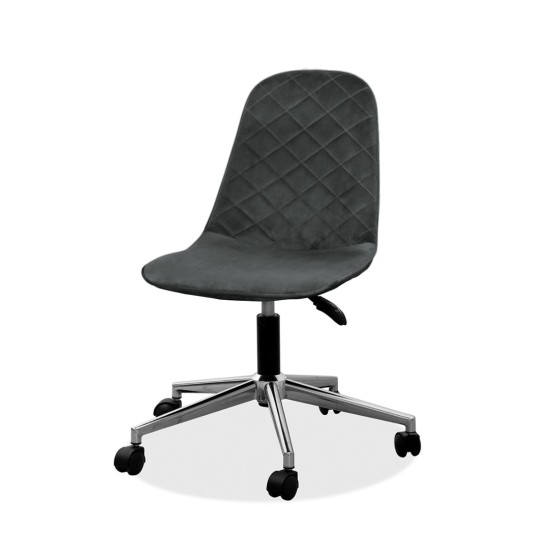 Estelia Truva Baby Face Döşemeli Krom Ayaklı Çalışma Sandalyesi