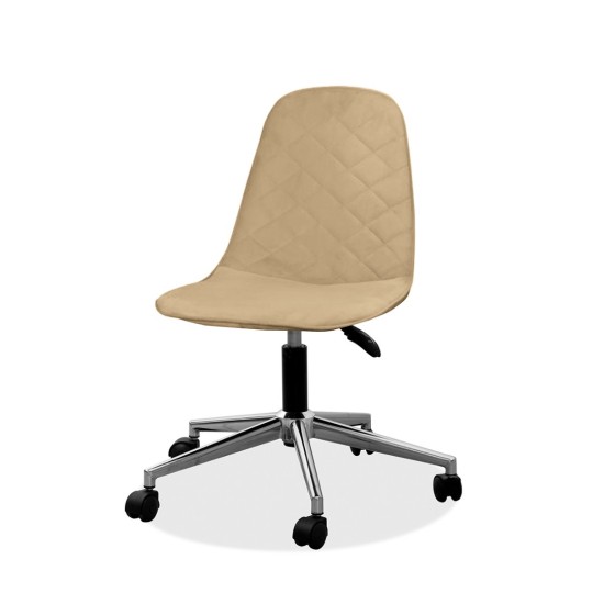 Estelia Truva Baby Face Döşemeli Krom Ayaklı Çalışma Sandalyesi