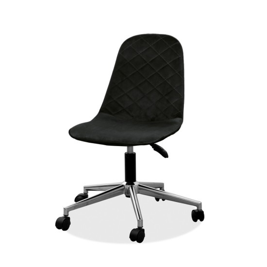 Estelia Truva Baby Face Döşemeli Krom Ayaklı Çalışma Sandalyesi