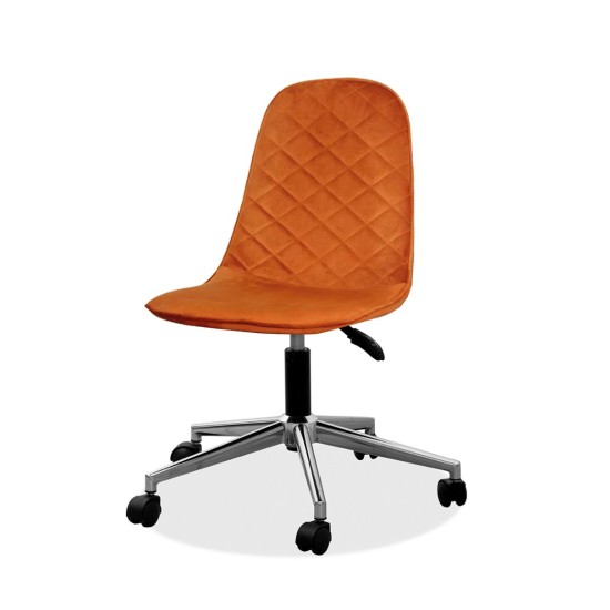 Estelia Truva Baby Face Döşemeli Krom Ayaklı Çalışma Sandalyesi