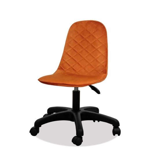 Estelia Truva Baby Face Döşemeli Siyah Plastik Ayaklı Çalışma Sandalyesi